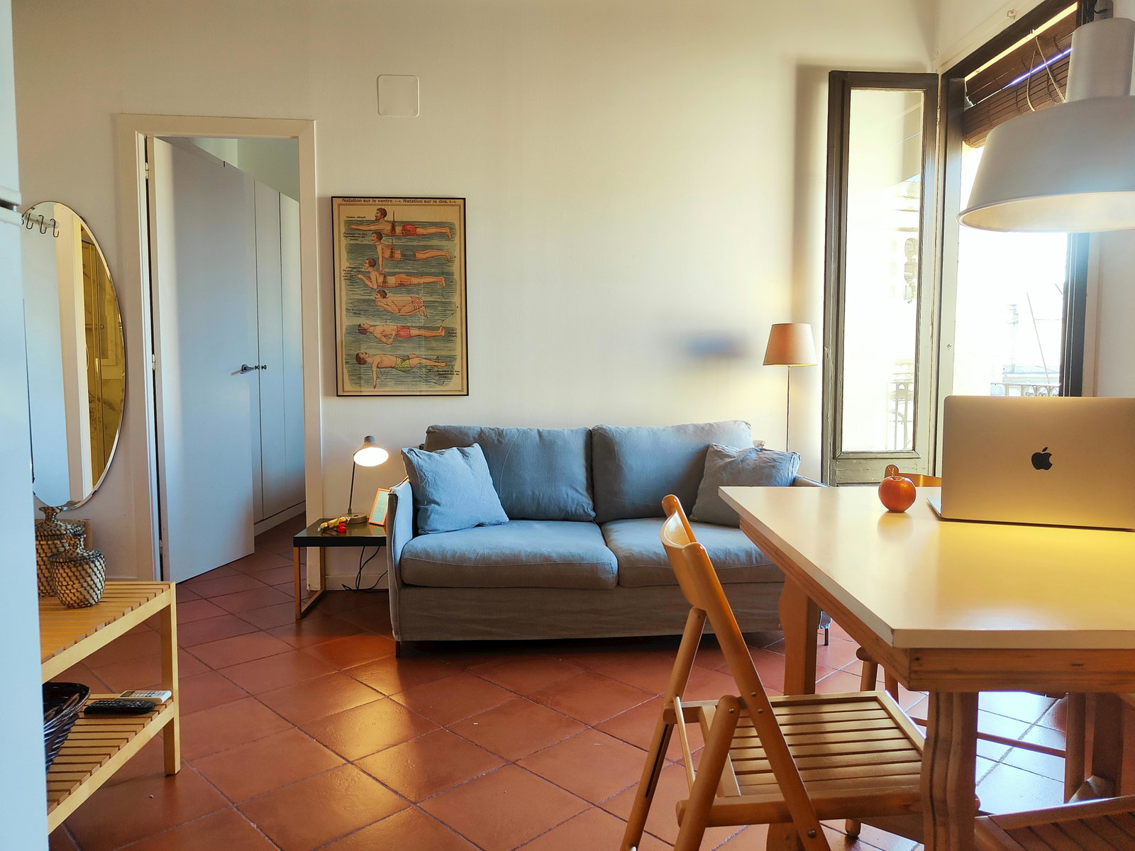 Located on the 5th floor, bright and quiet with interior-facing windows.