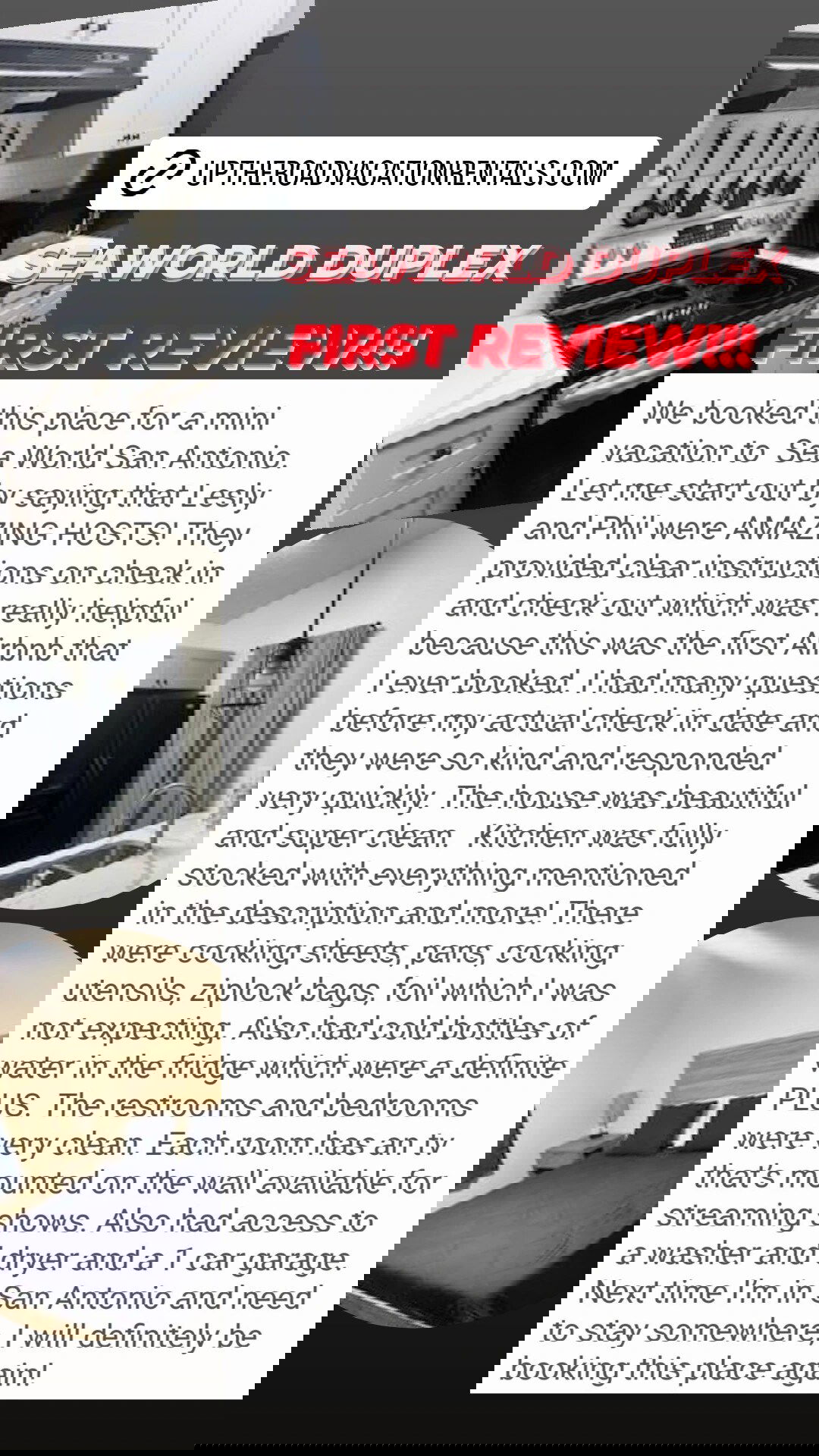 WE LOVE HOSTING! Up The Road Vacation Rentals 