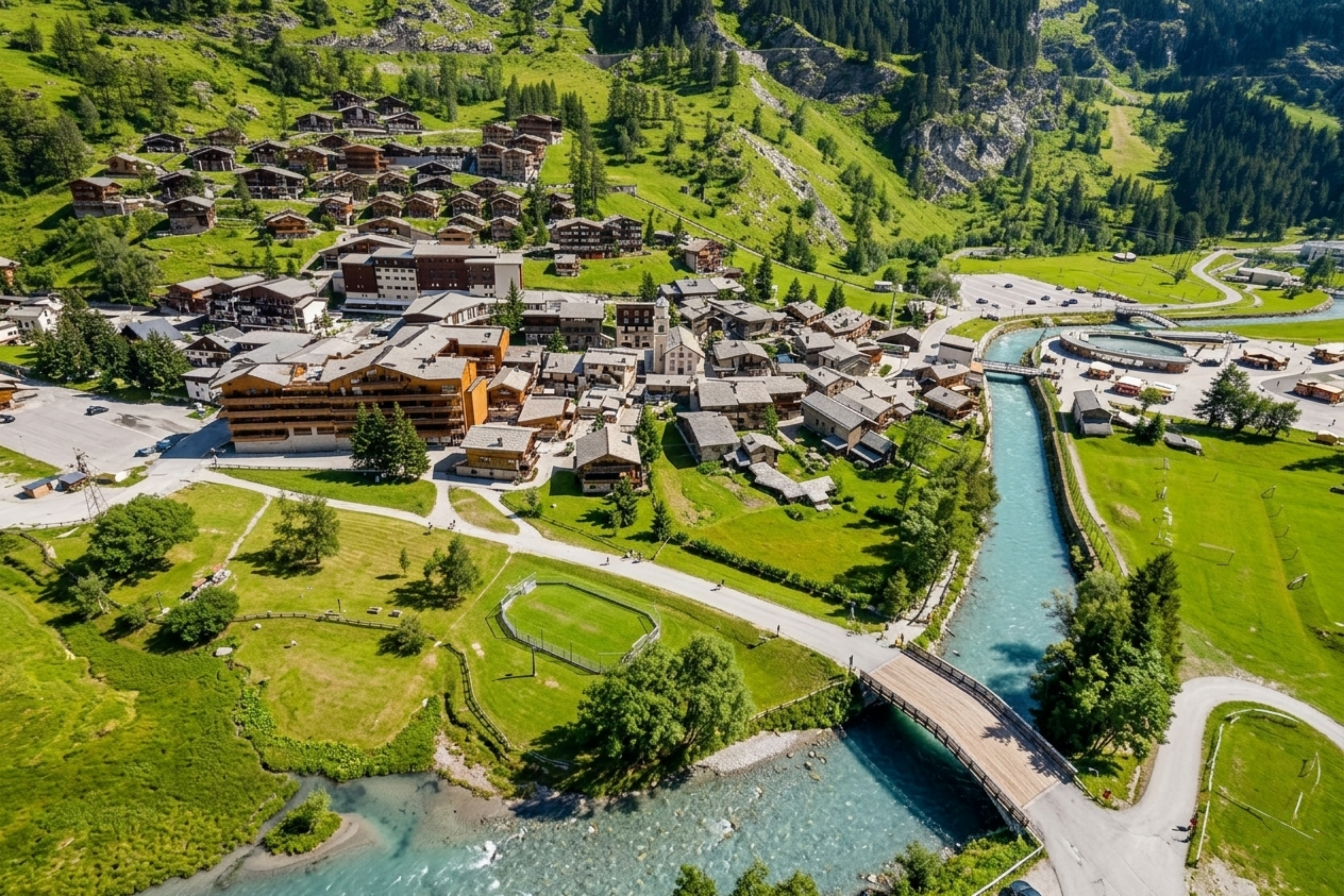 Casa-Chalet Brizolée avec vue sur le lac à Tignes