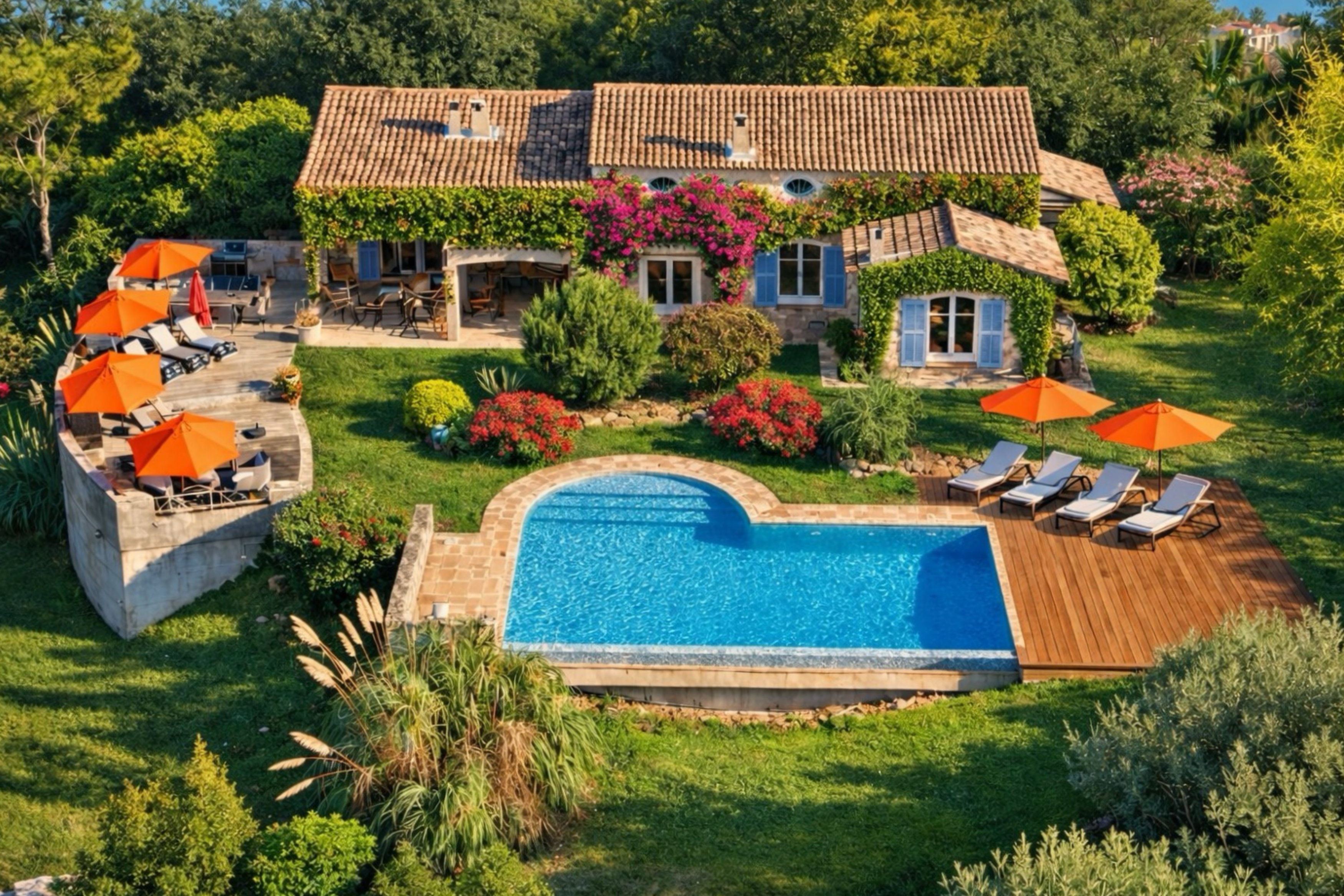Casa-Happy Family House Valbonne with Infinity Pool