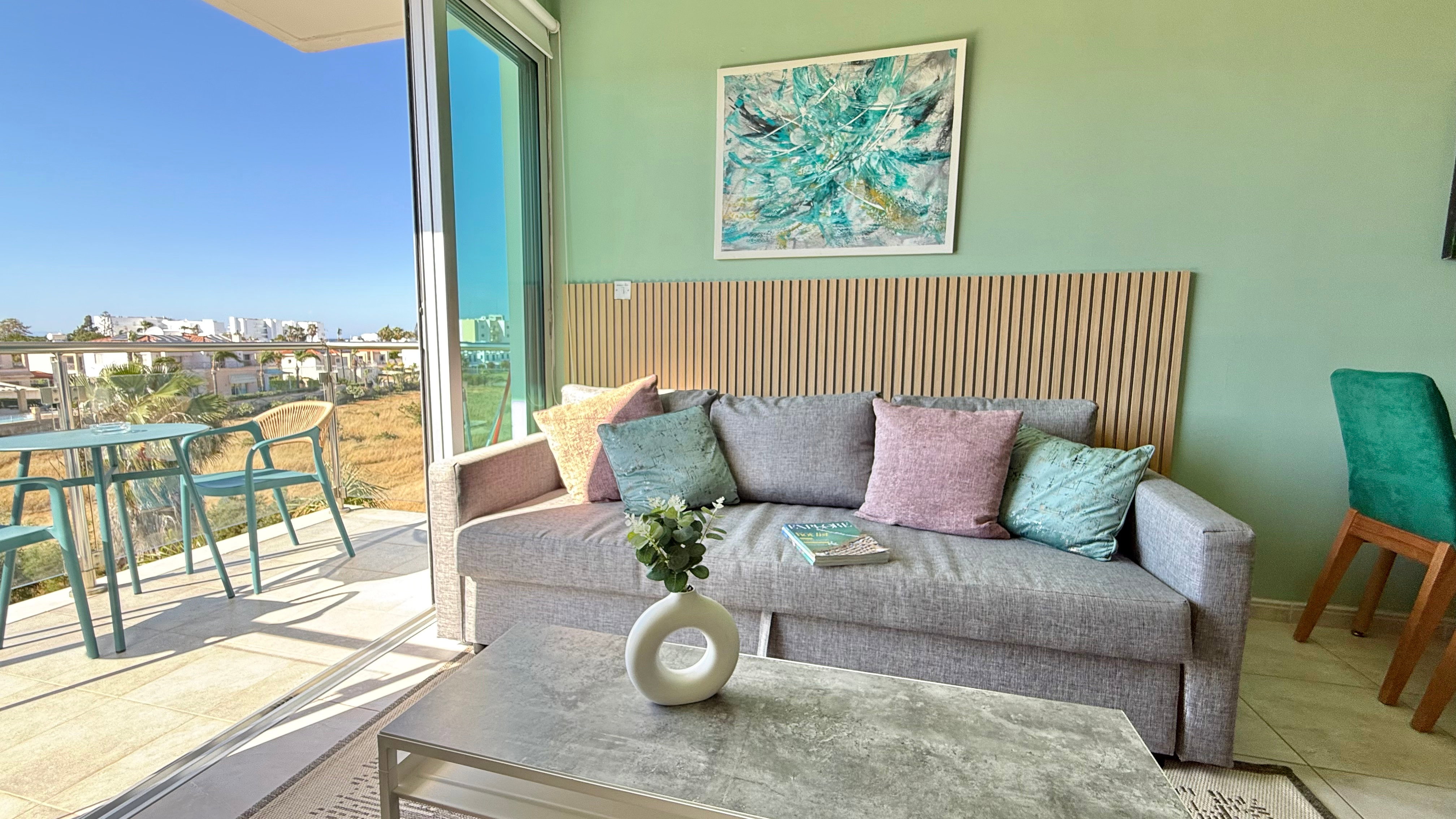 Cozy Living Room with Balcony