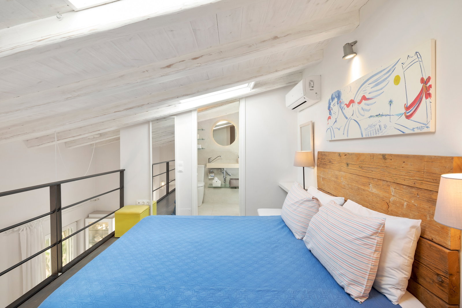 "Indulge in a peaceful night's sleep in our inviting double bed."