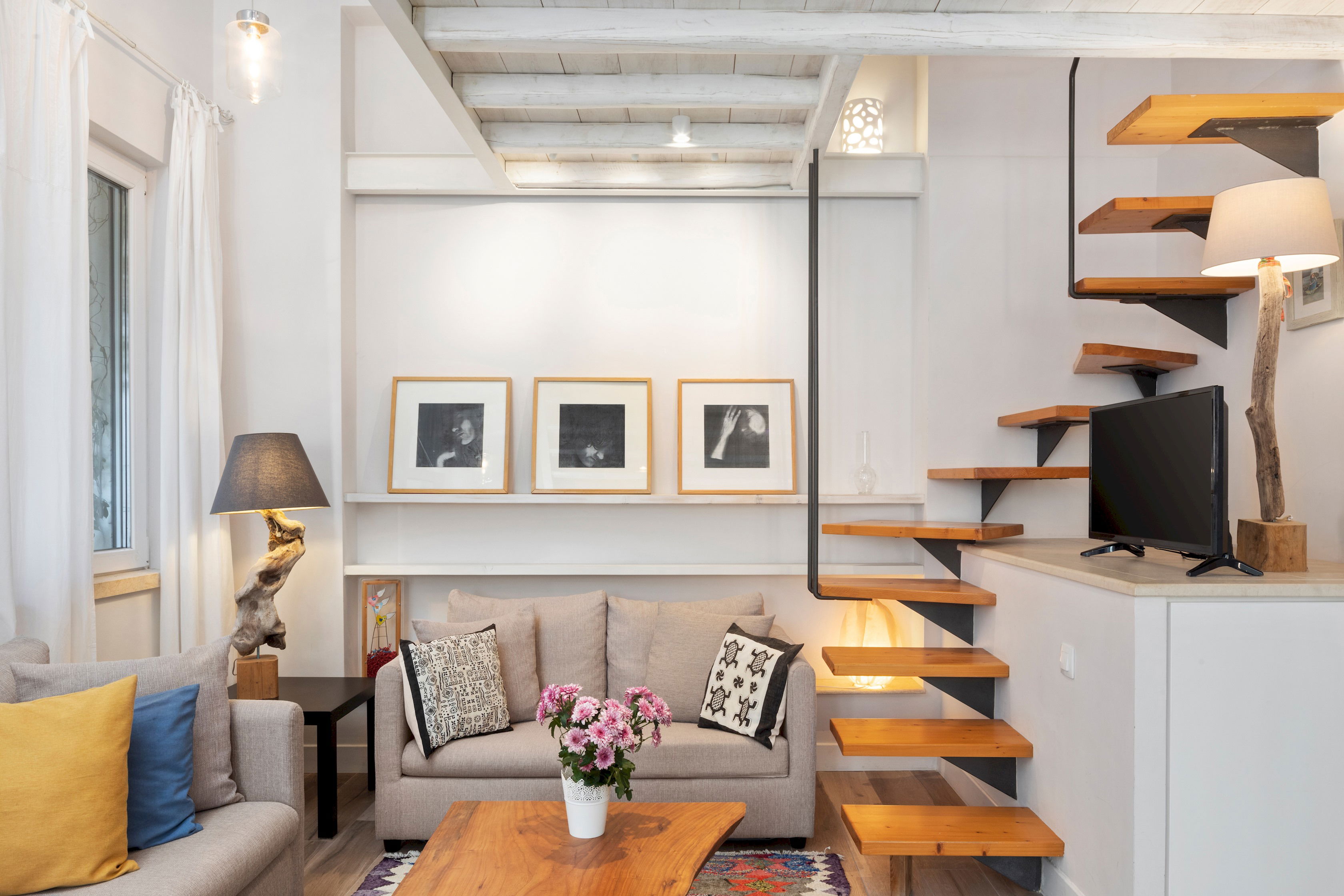 "Experience the essence of Greek hospitality in our thoughtfully designed studio."