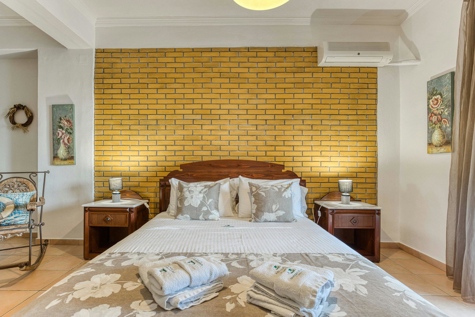 Cozy Bedroom: The warm and inviting design of the first-floor bedroom, perfect for a restful night.