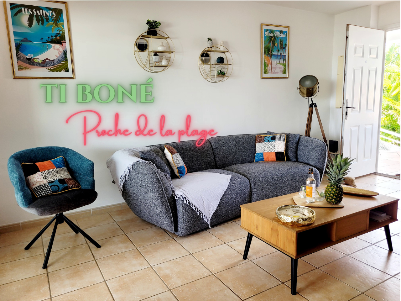 Bienvenue au Ti Boné ! Découvrez cet appartement situé au bourg des Trois-Îlets, à seulement quelques minutes de la belle plage de l'Anse Mitan. Un emplacement idéal pour visiter la Martinique et profiter de vacances au calme !