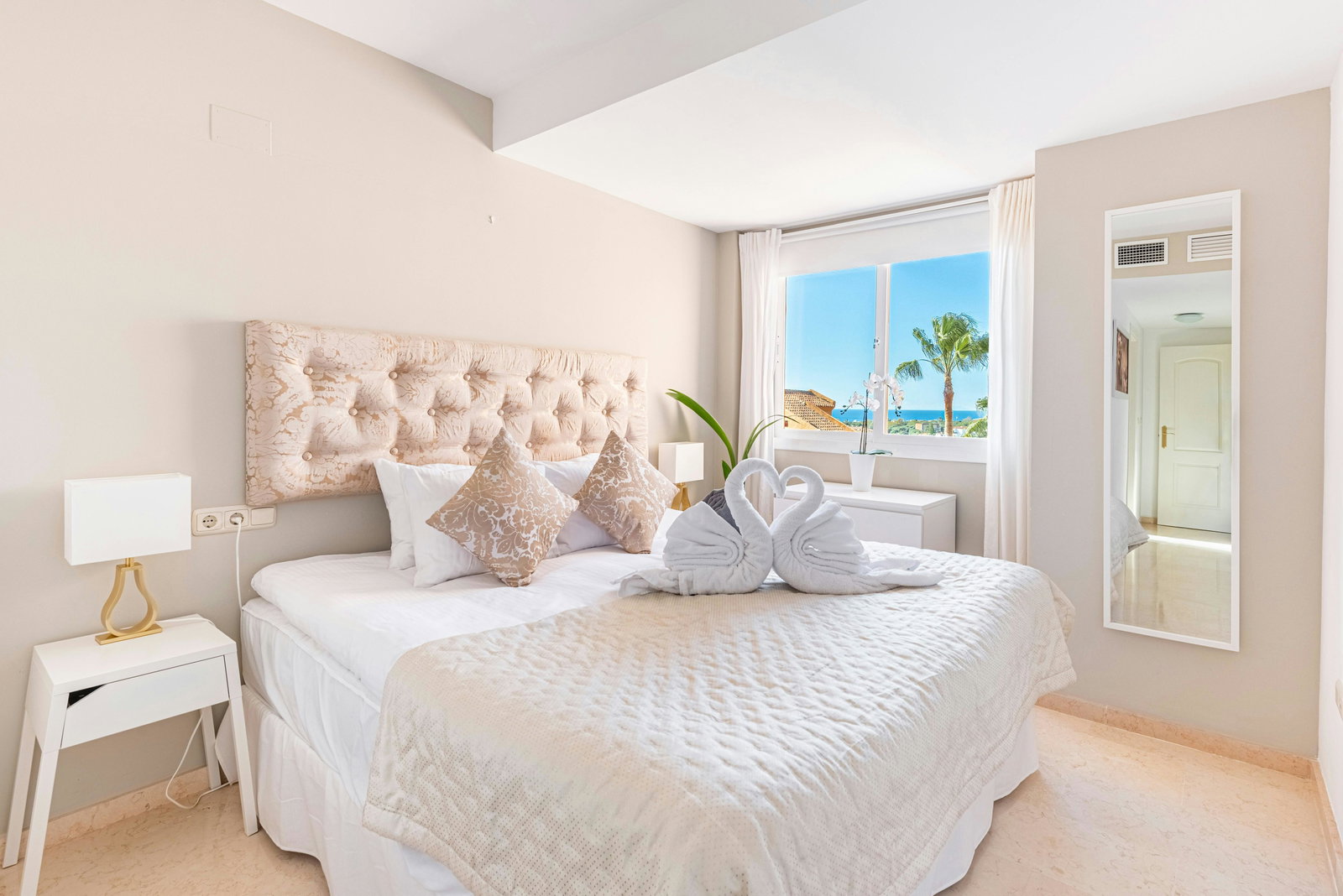 This stunning apartment has been furnished in a comfortable, bright Scandinavian