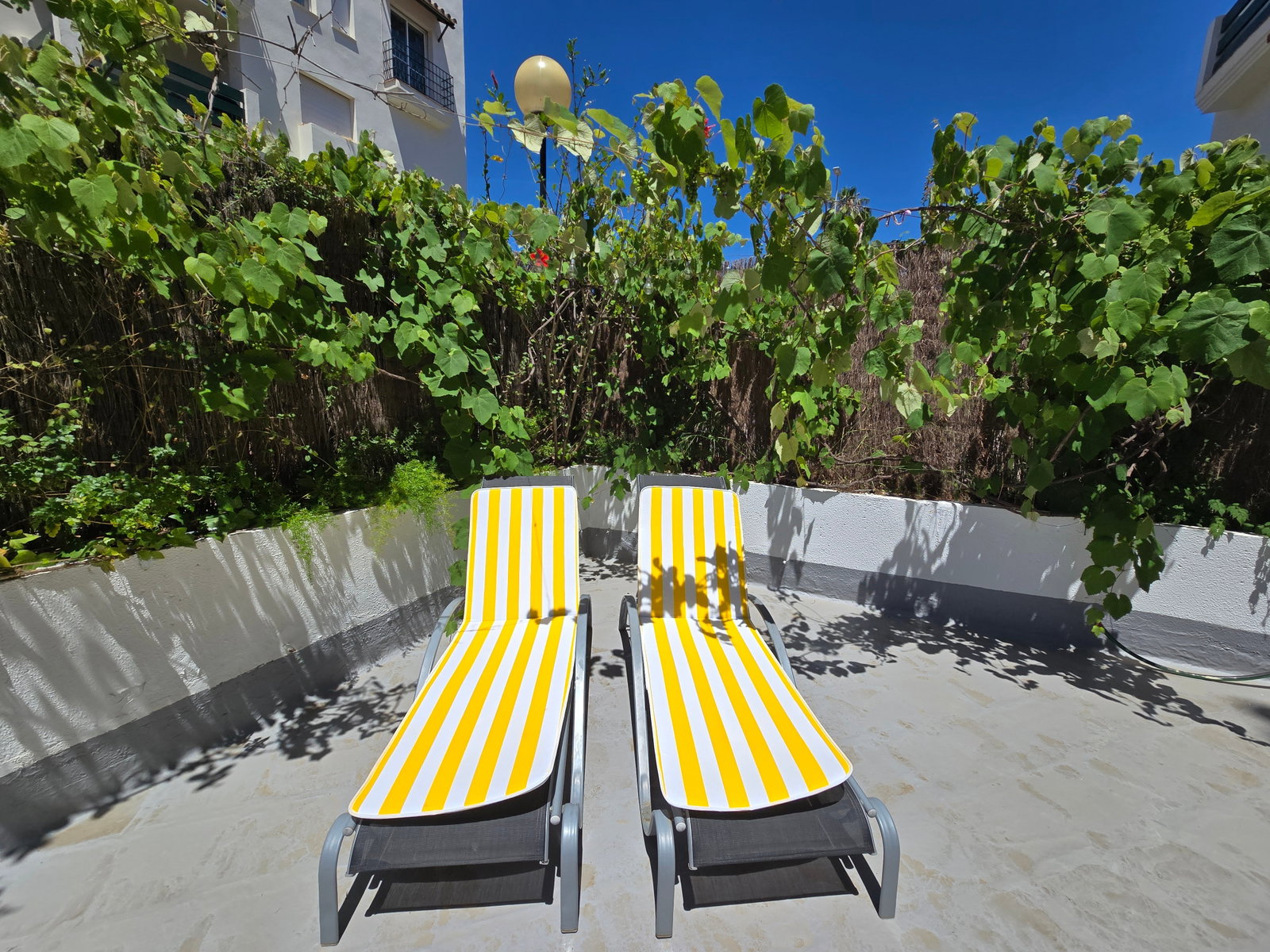 Cozy 2 bedroom with a huge terrace and access to pool. Walking distance to beach