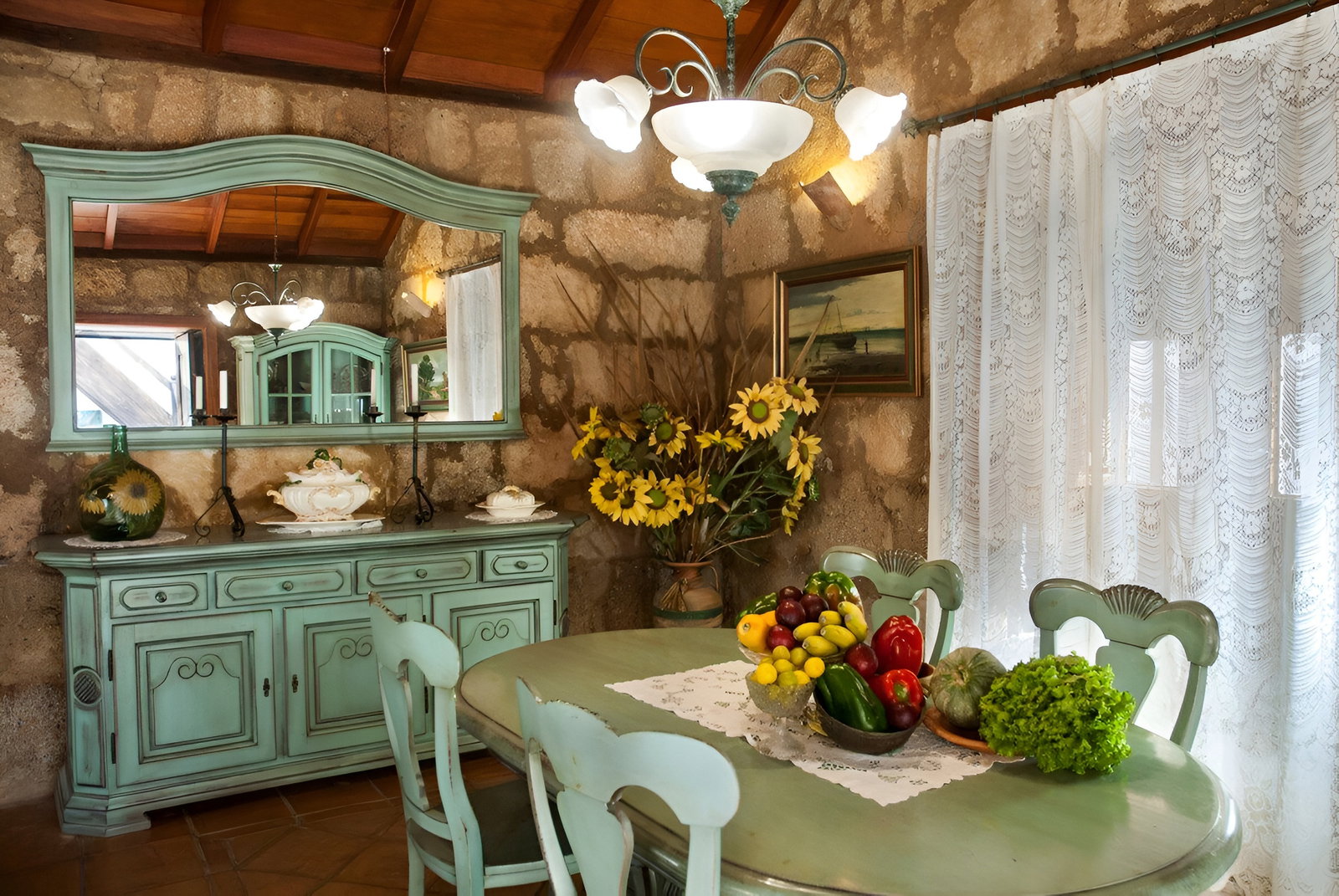 Zona comedor del living