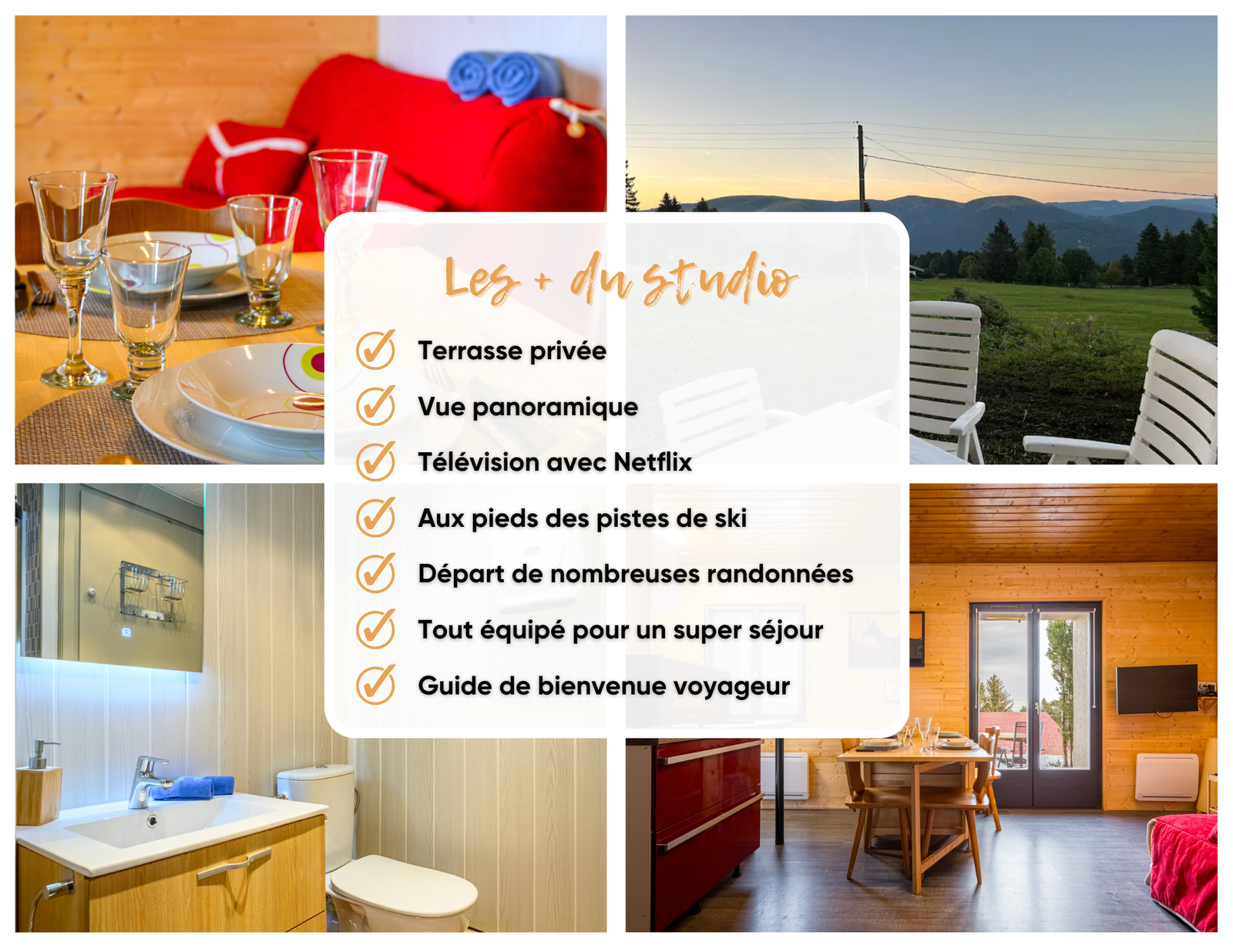 Studio cosy avec vue panoramique sur les Vosges