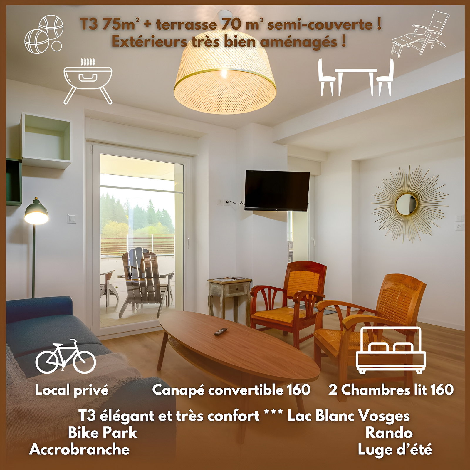 Elégant appartement ***, charmant et chaleureux, pour familles ou entre amis!