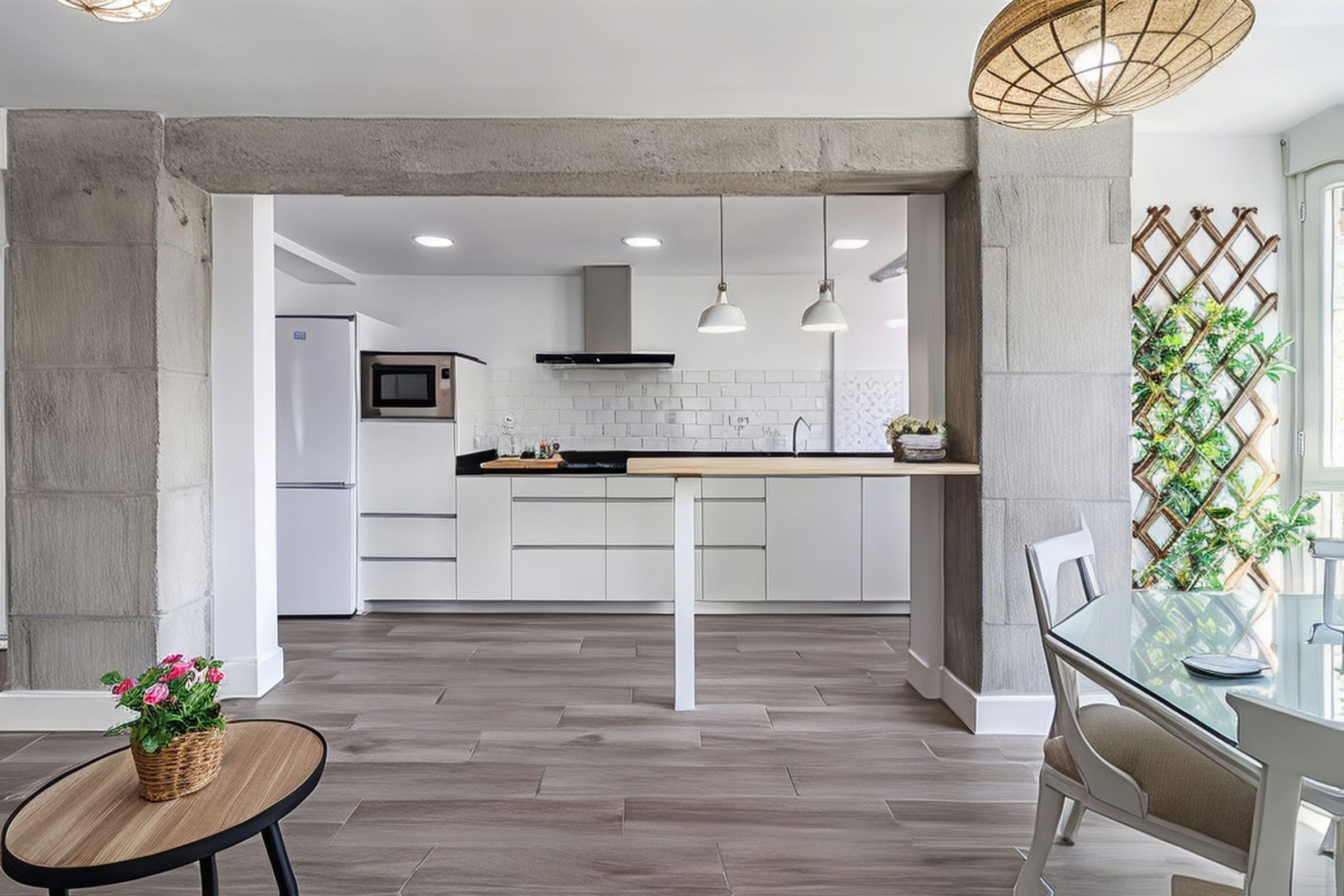 I present to you my house, a recently renovated apartment with 4 rooms for 8...