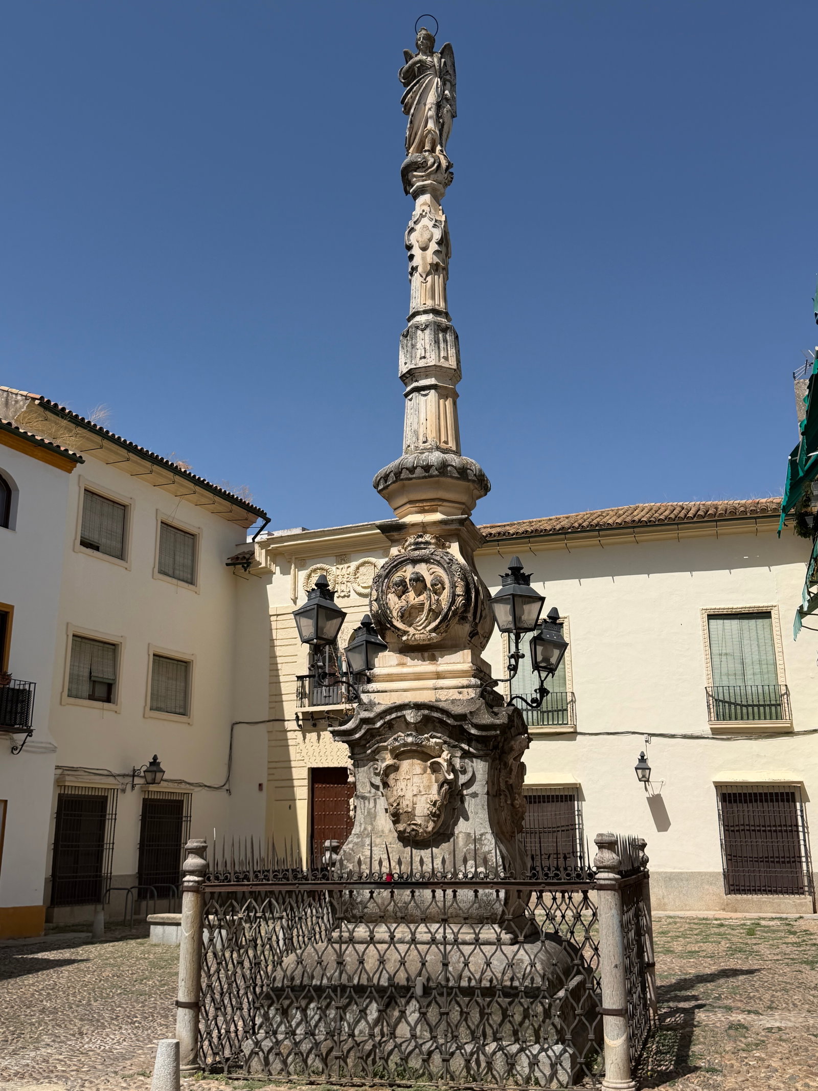 Historic Plaza de Aguayos features the iconic Triunfo monument. Experience timeless Córdoba right outside.
