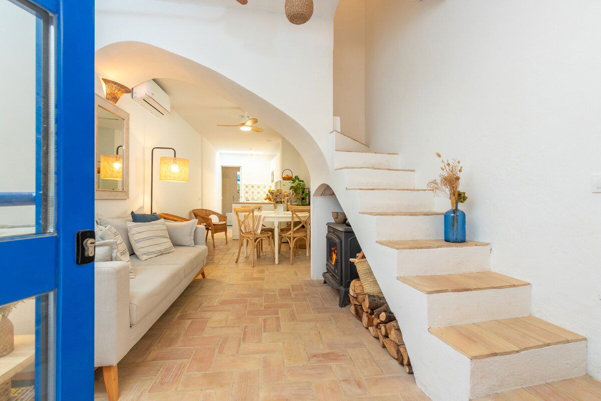 Charming beachfront house.