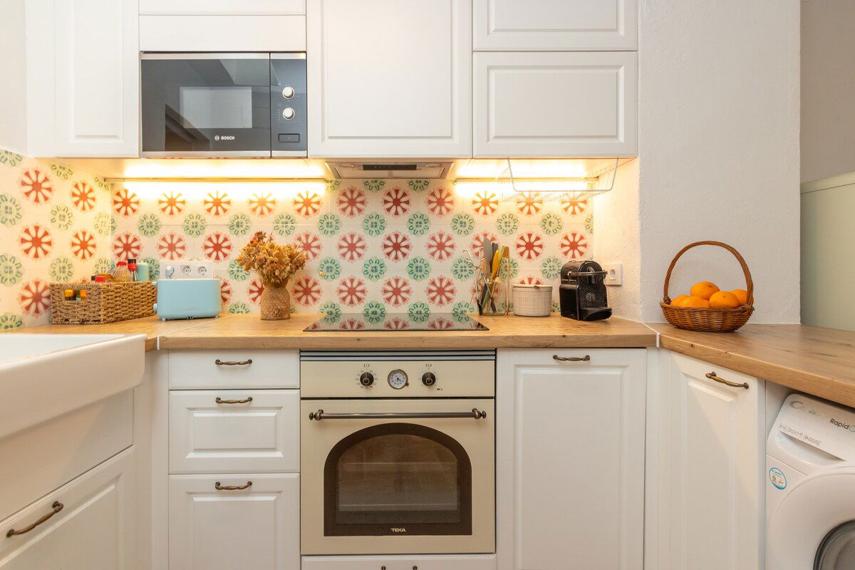 Charming beachfront house.