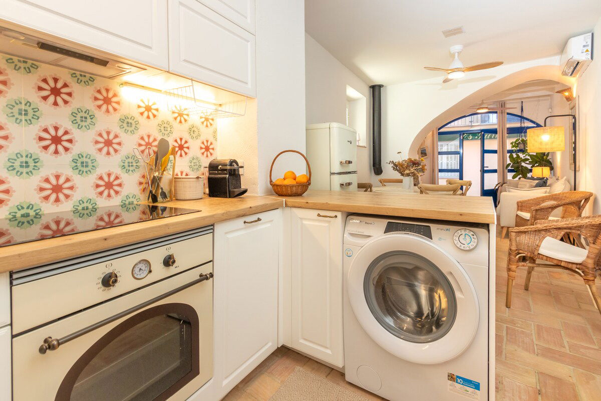 Charming beachfront house.