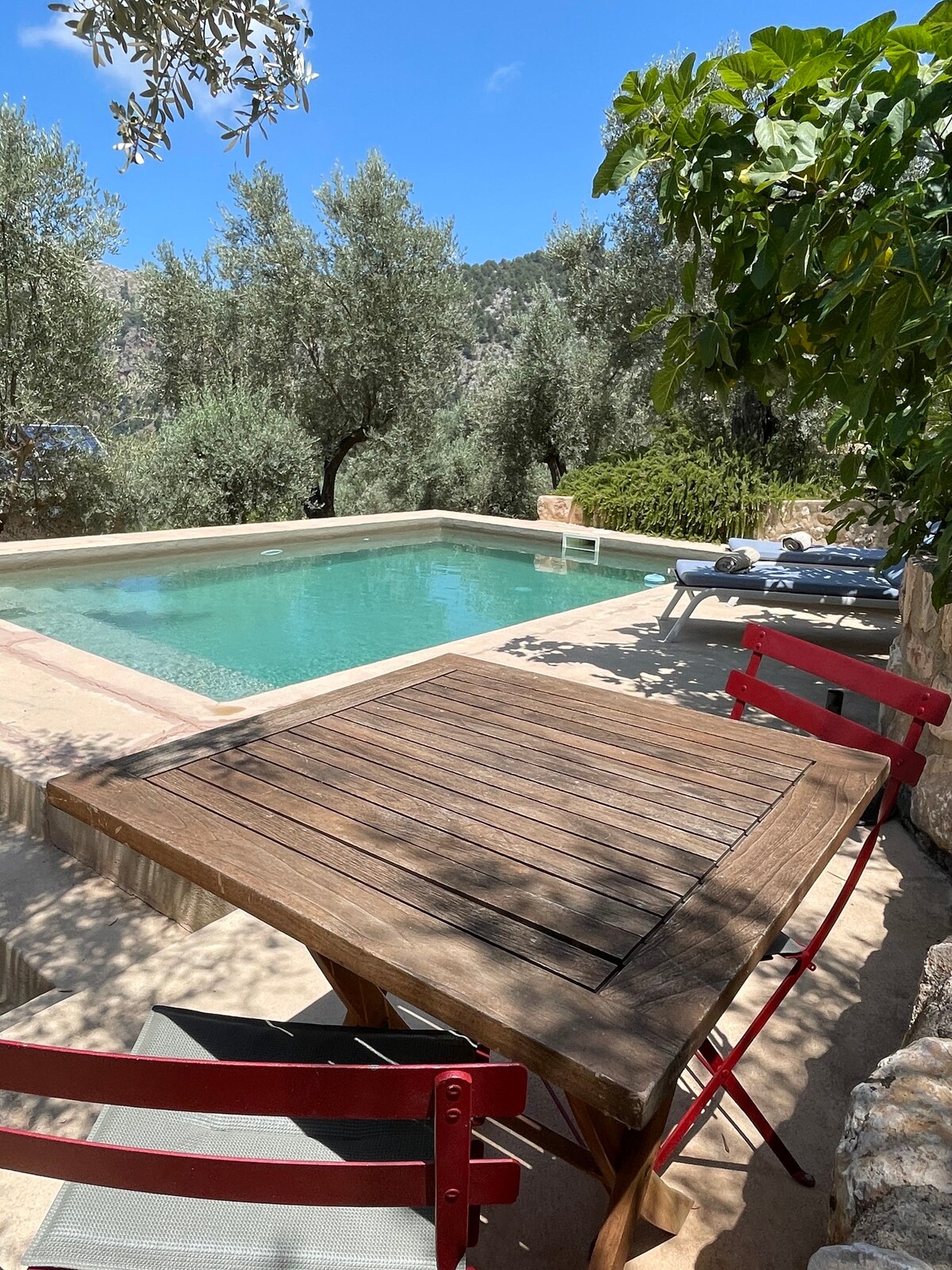 Cosy mountain cottage in Majorca for 2 people, nice terraces, BBQ & private pool